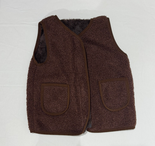 Teddy gilet donker bruin