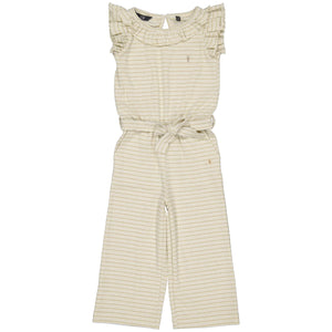 Levv jumpsuit creme stripe
