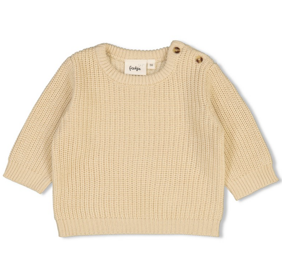 Sweater gebreid créme - Feetje