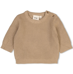Sweater gebreid taupe - Feetje