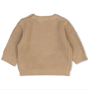 Sweater gebreid taupe - Feetje