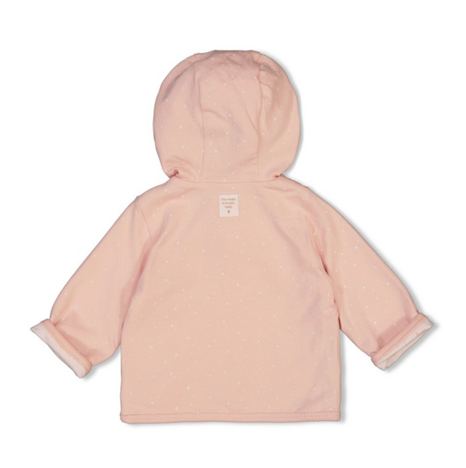 Omkeerbaar jasje met capuchon roze - Feetje