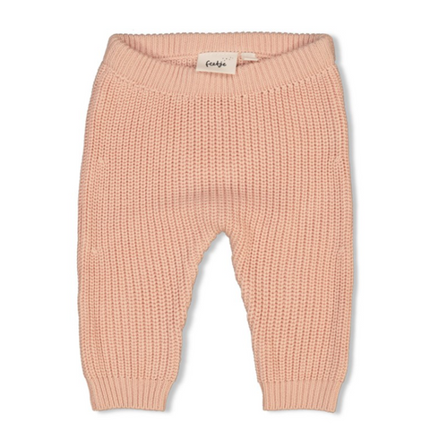 Broek gebreid roze - Feetje